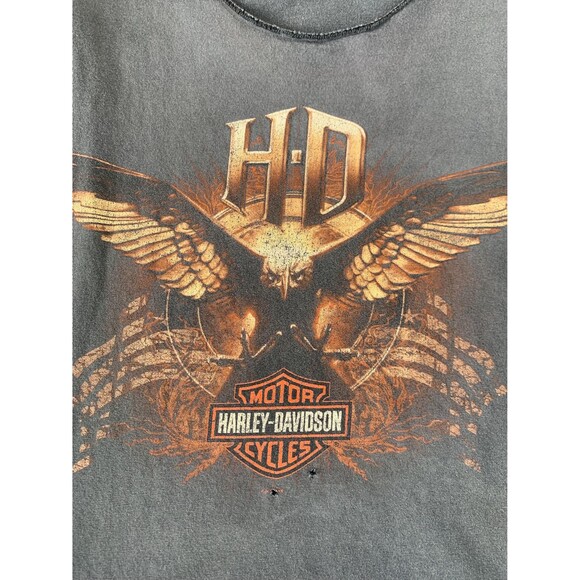 Vintage 90s Harley Davidson Stafford Texas Distressed Tank Top Size XL - Picture 2 of 7